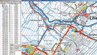 Darstellung einer gescannten und georeferenzierten BVA-Radwanderkarte mit dem GPS-Navigationsprogramm Touratech QV (TTQV)